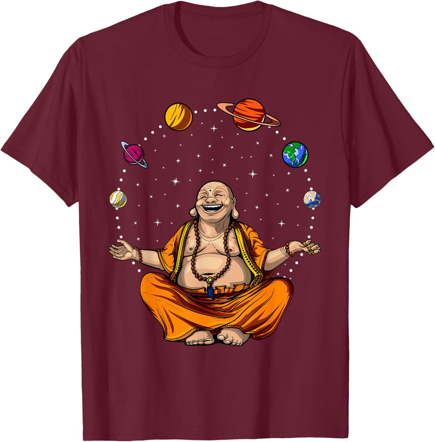 Buddha Zen Yoga Meditation Spiritual Buddhist T-Shirt - T-Shirt | Maroon