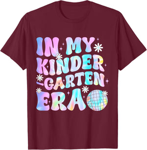 In My Kindergarten Era Back To School Kinder Boys Girls T-Shirt - T-Shirt | Maroon