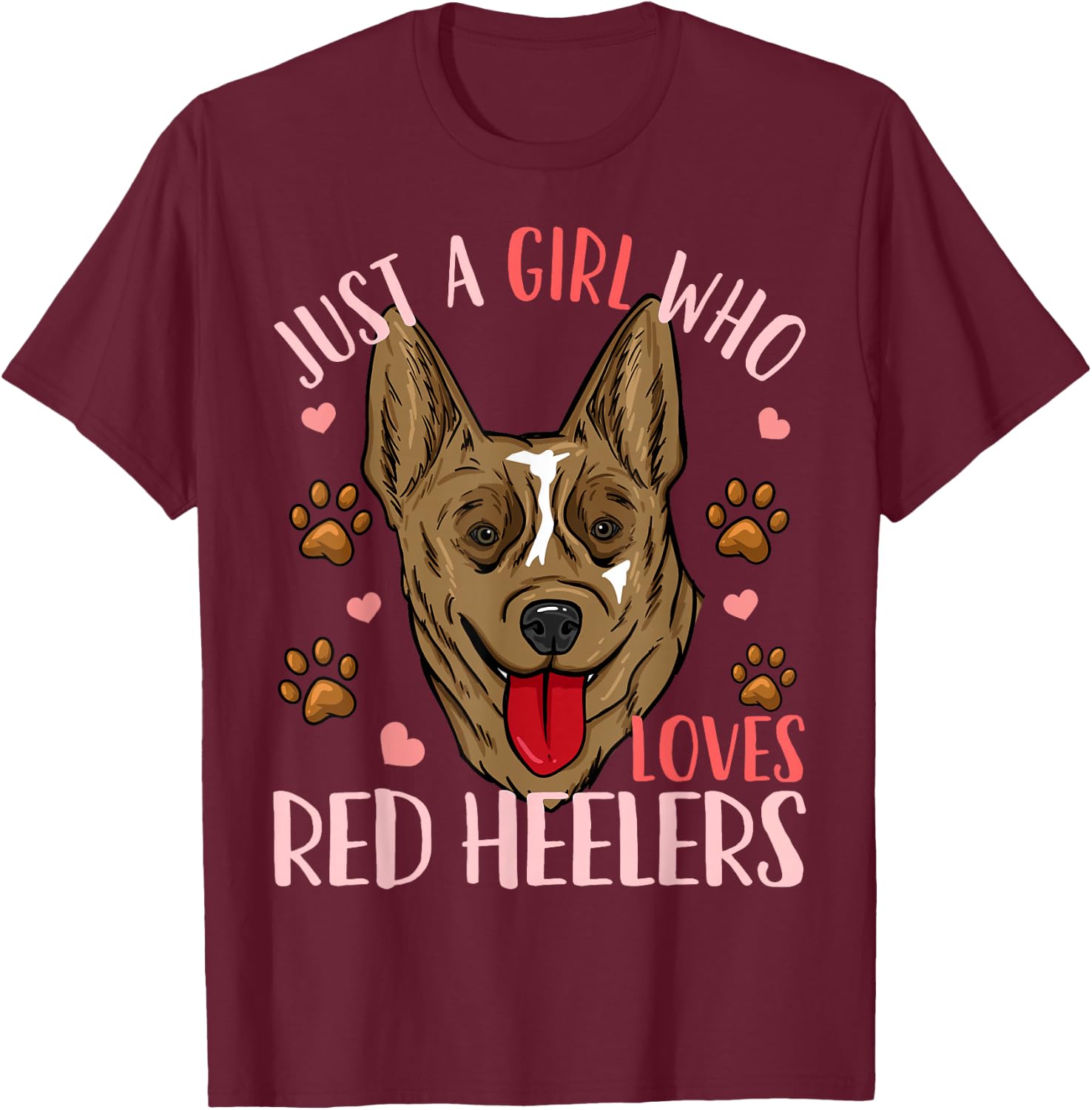 Red Heeler T-Shirt - T-Shirt | Maroon