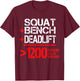 1200 Pound Club Member T-Shirt - T-Shirt | Maroon