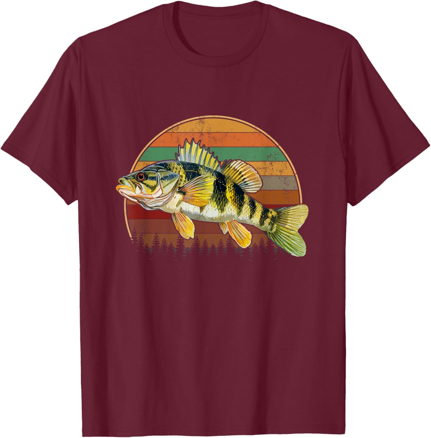 Vintage Yellow Perch T-Shirt - T-Shirt | Maroon