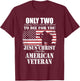 Two Died for You Jesus and American Veteran Memorial Gift T-Shirt - T-Shirt | Maroon