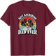 Funny Retro Vintage Best Dad Piebald Dachshund Lover T-Shirt - T-Shirt | Maroon