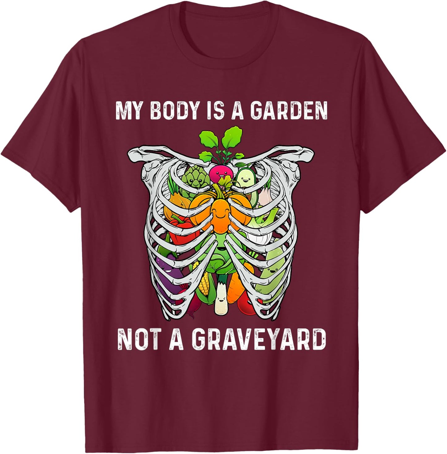 Funny Vegan Gift Women Cool Vegetarian Foodie Eater T-Shirt - T-Shirt | Maroon