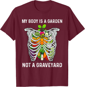 Funny Vegan Gift Women Cool Vegetarian Foodie Eater T-Shirt - T-Shirt | Maroon