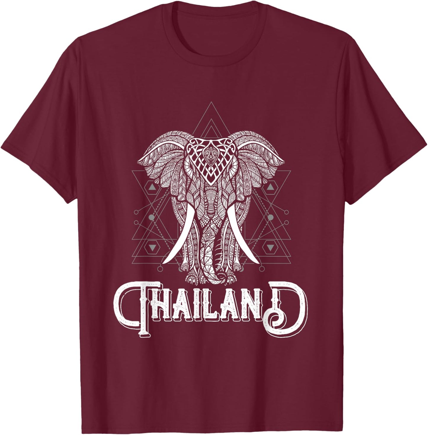 Bangkok Animal Elephant Thailand T-Shirt - T-Shirt | Maroon