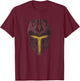 Star Wars The Clone Wars Mandalorian Super Commando Helmet T-Shirt - T-Shirt | Maroon