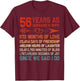 56 Years as Husband & Wife 56th Anniversary Gift Couple T-Shirt - T-Shirt | Maroon