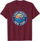 Long Beach New York NY Vintage Nautical Waves Design T-Shirt - T-Shirt | Maroon