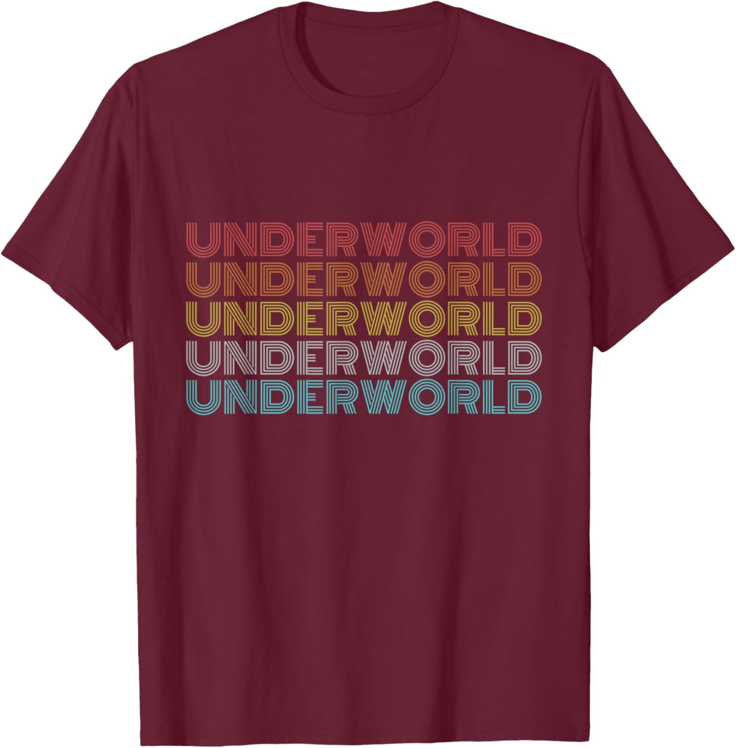 Retro Vintage Underworld T-Shirt - T-Shirt | Maroon