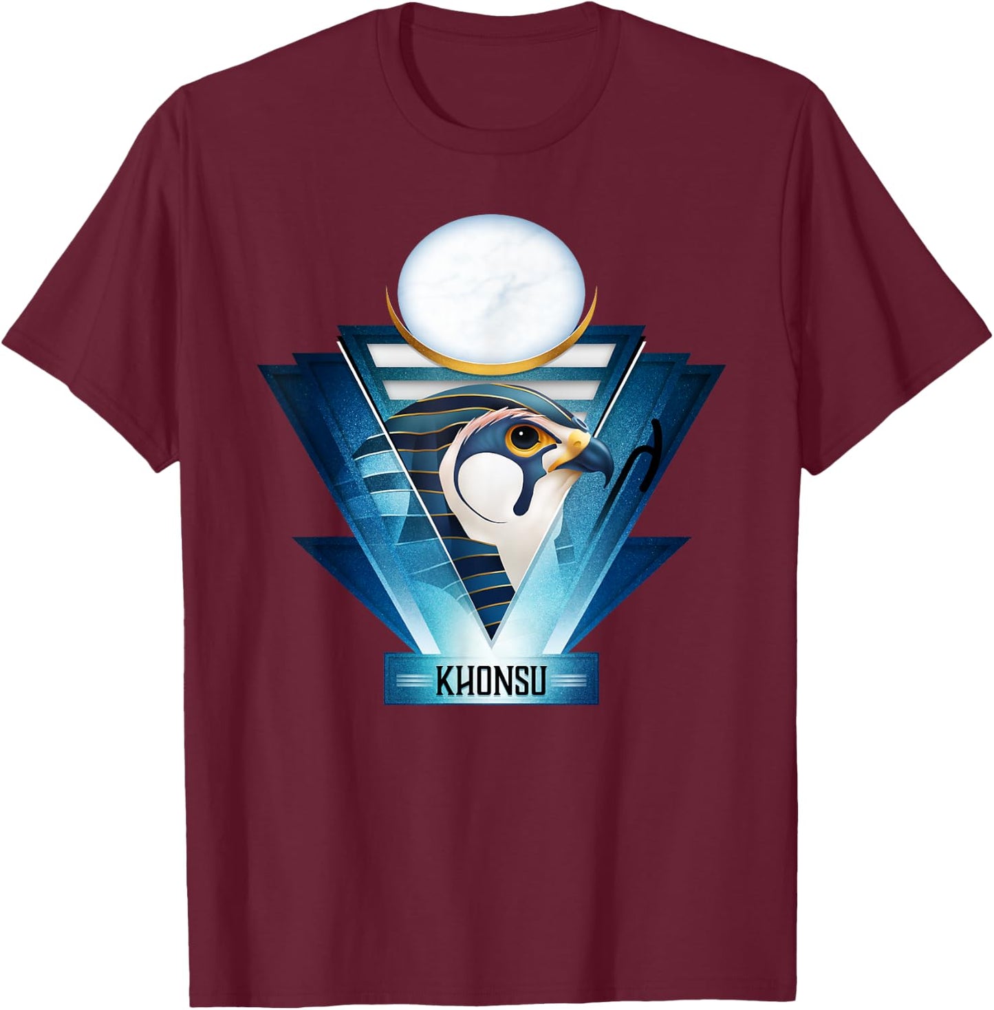 Egyptian Mythology Moon God Khonsu T-Shirt - T-Shirt | Maroon