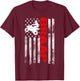Cool Four Wheeler & ATV Gift Ideas Vintage USA American Flag Quad Bike ATV Gift - Black, , Small, Short Sleeve, , Letter Print, Motorcycle Theme T-Shirt - T-Shirt | Maroon