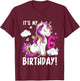 It's My 6th Birthday Unicorn T-Shirt - T-Shirt | Maroon