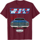 Hoola Hotrod 1969 Torino Hot Rod Muscle Car Pony Car Adult Black Cotton Polyester Small Classic Fit Pull On Short Sleeve T-Shirt - T-Shirt | Maroon