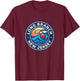 Long Branch New Jersey NJ Vintage Nautical Waves Design T-Shirt - T-Shirt | Maroon
