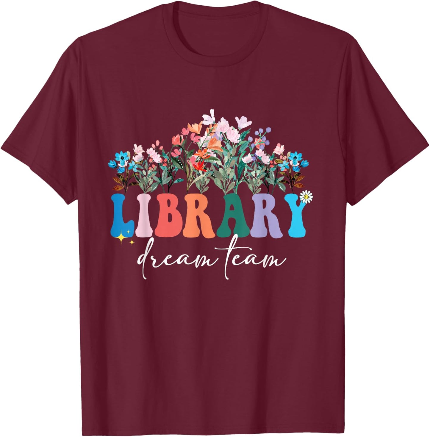Christmas Dream Library Team Librarian Squad Reading T-Shirt - T-Shirt | Maroon