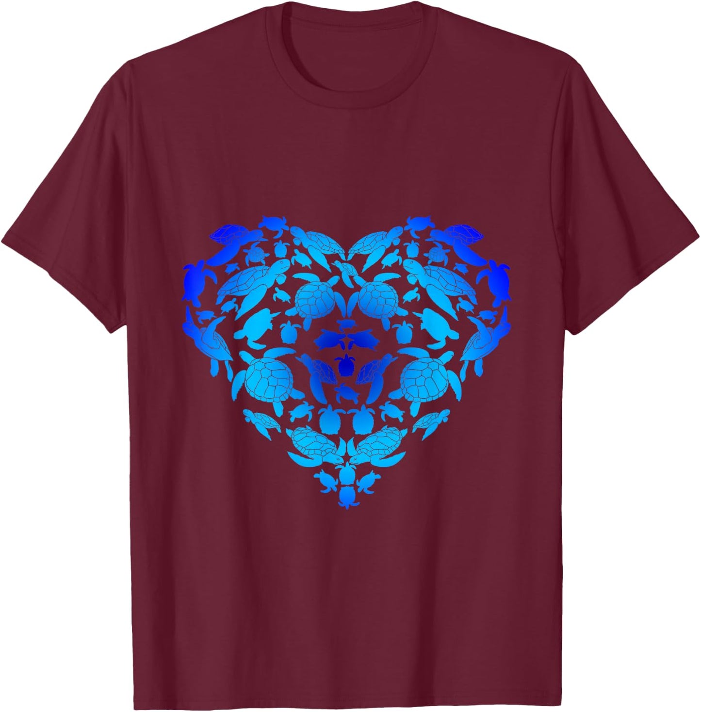 Sea Turtle Zoo Animal Lover Valentines Day Gift Turtle T-Shirt - T-Shirt | Maroon