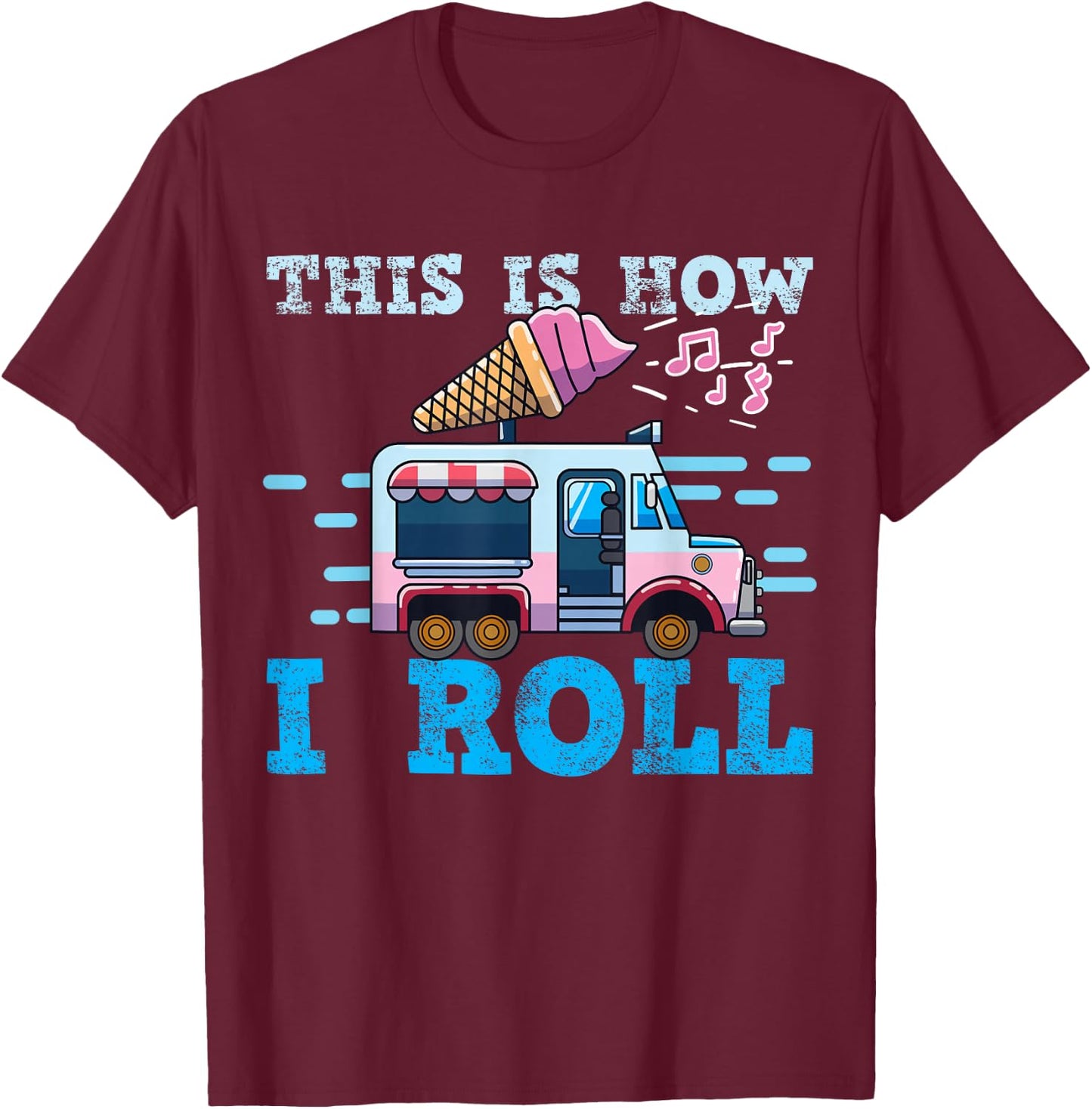 Ice Cream Truck T-Shirt - T-Shirt | Maroon