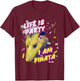Life Is Party I Am Piñata Funny Opossum Mental Health Meme T-Shirt - T-Shirt | Maroon