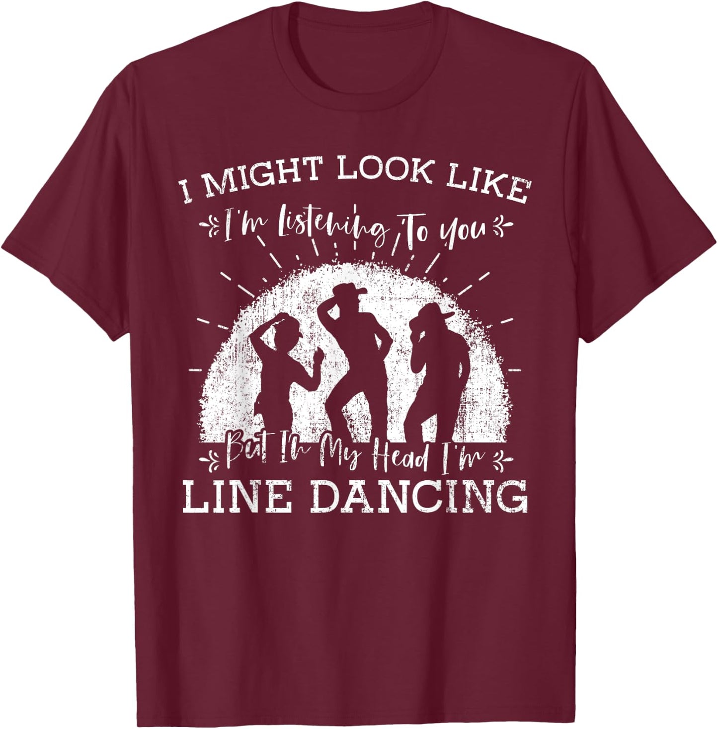 Line Dancing Choreographer Dance Teacher Group Performer Men Women Girls Kids T-Shirt - T-Shirt | Maroon