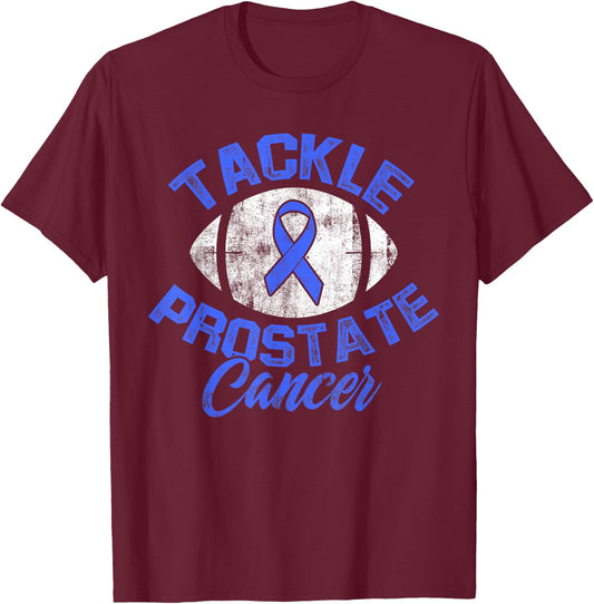 Prostate Cancer Survivor Tackle Warrior T-Shirt - T-Shirt | Maroon