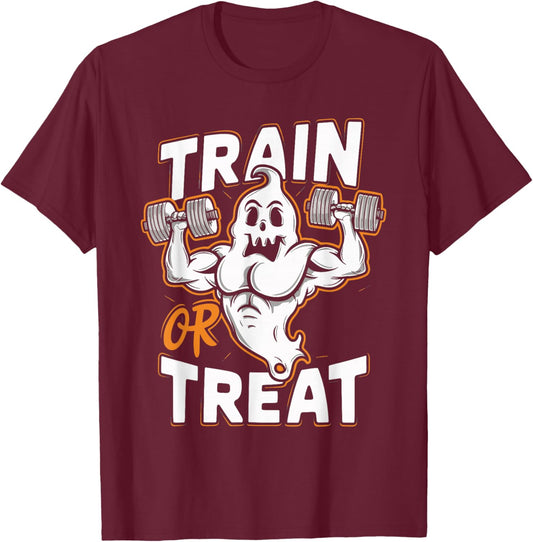Train Or Treat T-Shirt - T-Shirt | Maroon