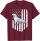 White American Flag Cockatoo Bird 4th Of July T-Shirt - T-Shirt | Maroon