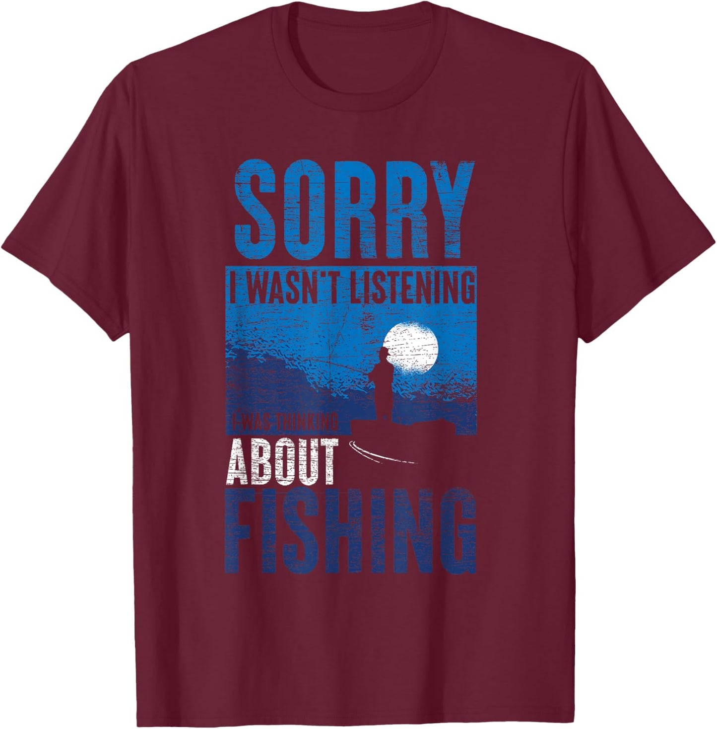 Funny Fisherman Fishing T-Shirt - T-Shirt | Maroon