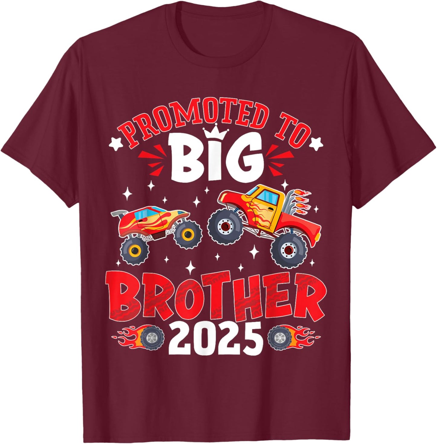 Big Brother 2025 Monster Truck T-Shirt - T-Shirt | Maroon