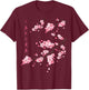 Vintage Sakura Cherry Blossom Japanese Graphical Art T-Shirt - T-Shirt | Maroon