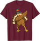 Dabbing Turkey Dabbing Thanksgiving Turkey Thanksgiving Day T-Shirt - T-Shirt | Maroon
