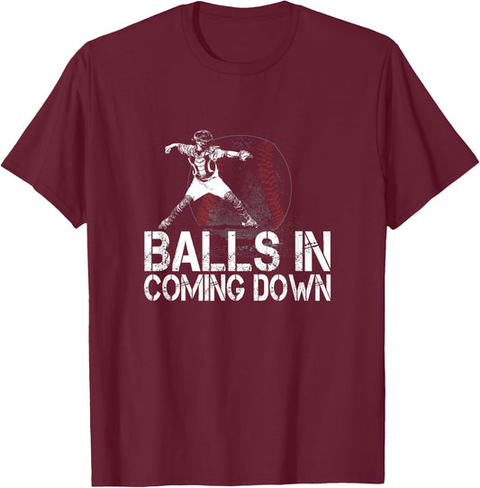 Baseball Catcher - Softball Catcher - Baseball Fan T-Shirt - T-Shirt | Maroon