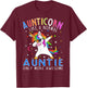 Aunticorn Like An Aunt Only Awesome Dabbing Unicorn T-Shirt - T-Shirt | Maroon