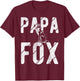 Papa Fox Vintage Retro Fox Forrest Fan Animal Lover Fuc T-Shirt - T-Shirt | Maroon