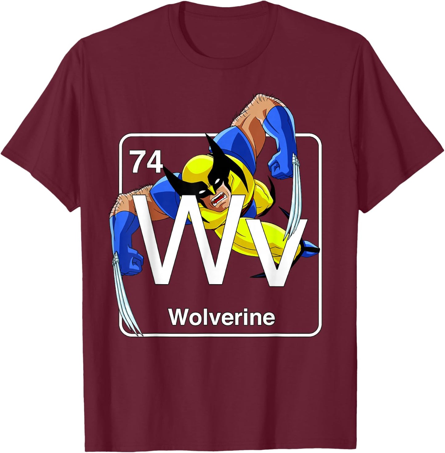 Marvel X-Men Wolverine Element T-Shirt - T-Shirt | Maroon