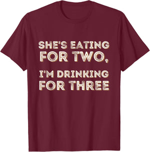 Funny New Dad & Expecting Father - Pregnancy Announcement T-Shirt - T-Shirt | Maroon