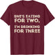 Funny New Dad & Expecting Father - Pregnancy Announcement T-Shirt - T-Shirt | Maroon