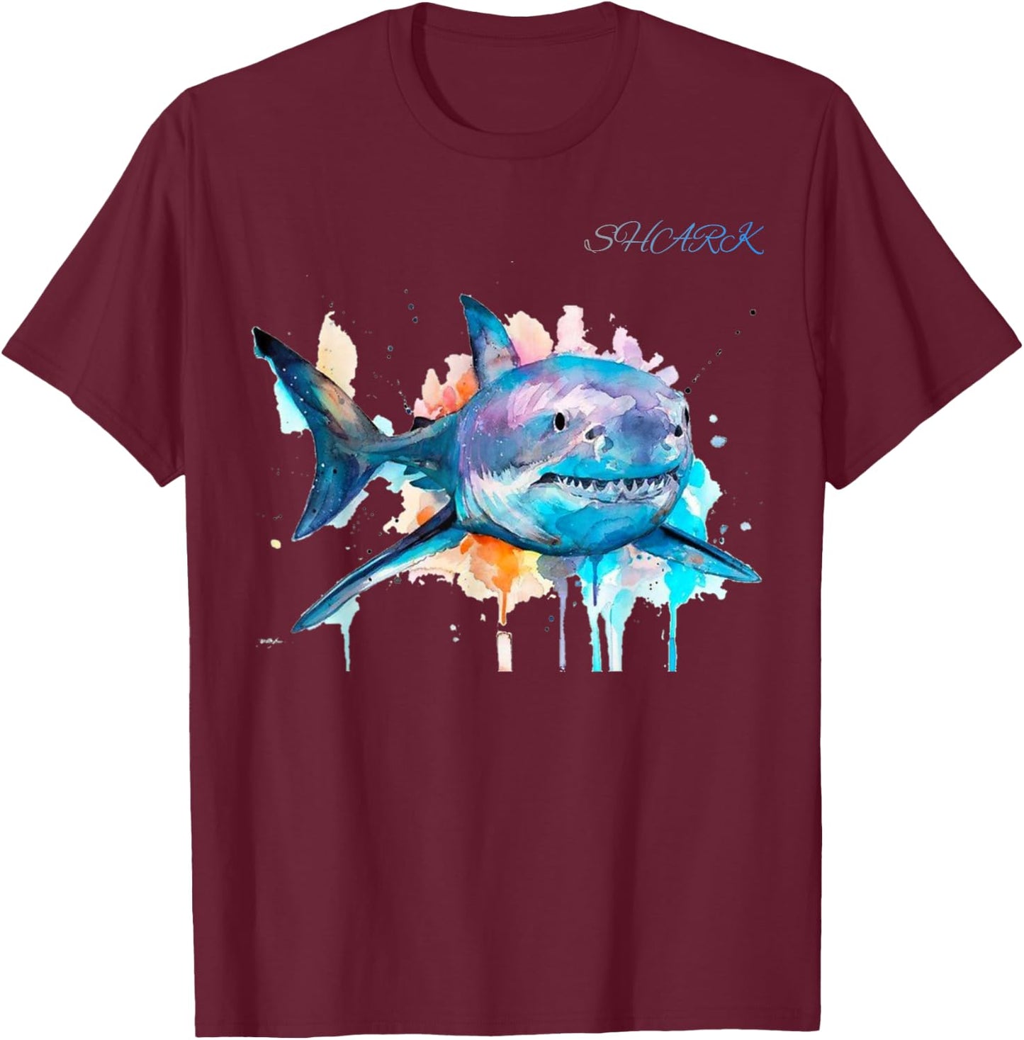 Types of Shark Megalodon Great White Nurse Shark T-Shirt - T-Shirt | Maroon