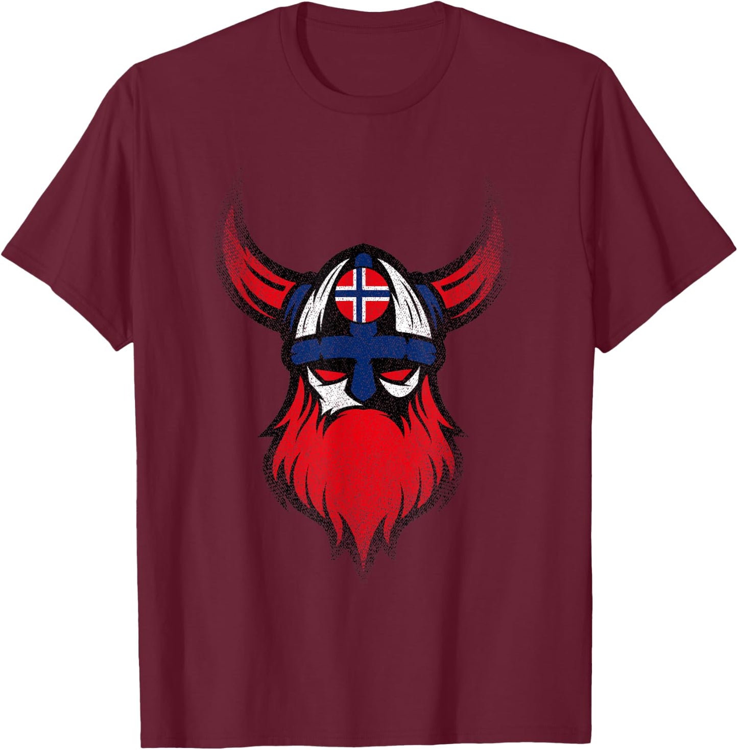 Viking Beard Norway T-Shirt - T-Shirt | Maroon