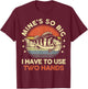 Funny Fishing-Shirt Mines Big Use Two Hands Bass Fish Dad T-Shirt - T-Shirt | Maroon