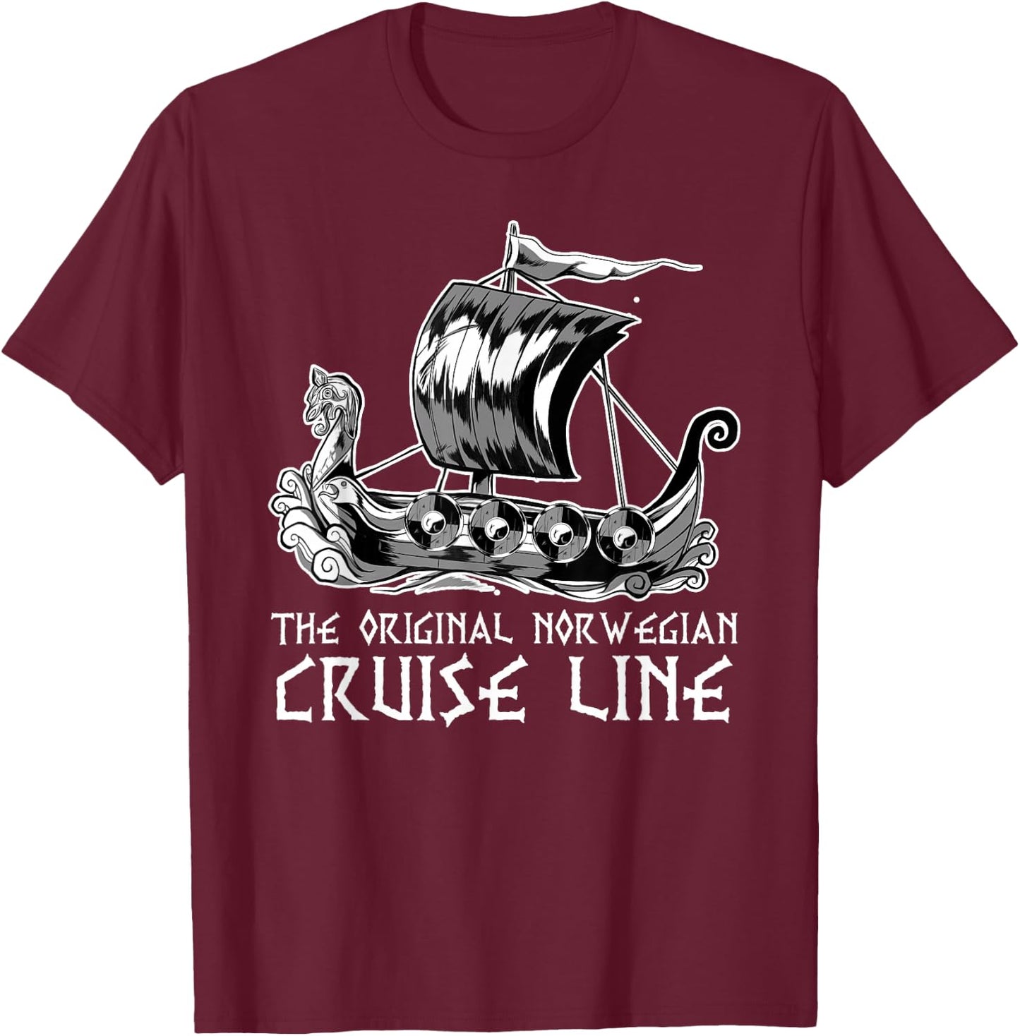 The Original Norweigian Cruise Line Cruising T-Shirt - T-Shirt | Maroon