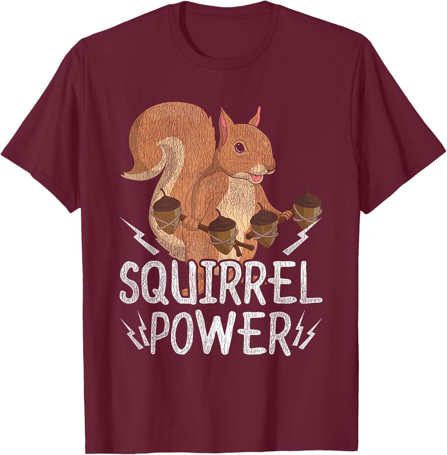 Funny Squirrel Power Zoo Keeper Gift Squirrel T-Shirt - T-Shirt | Maroon