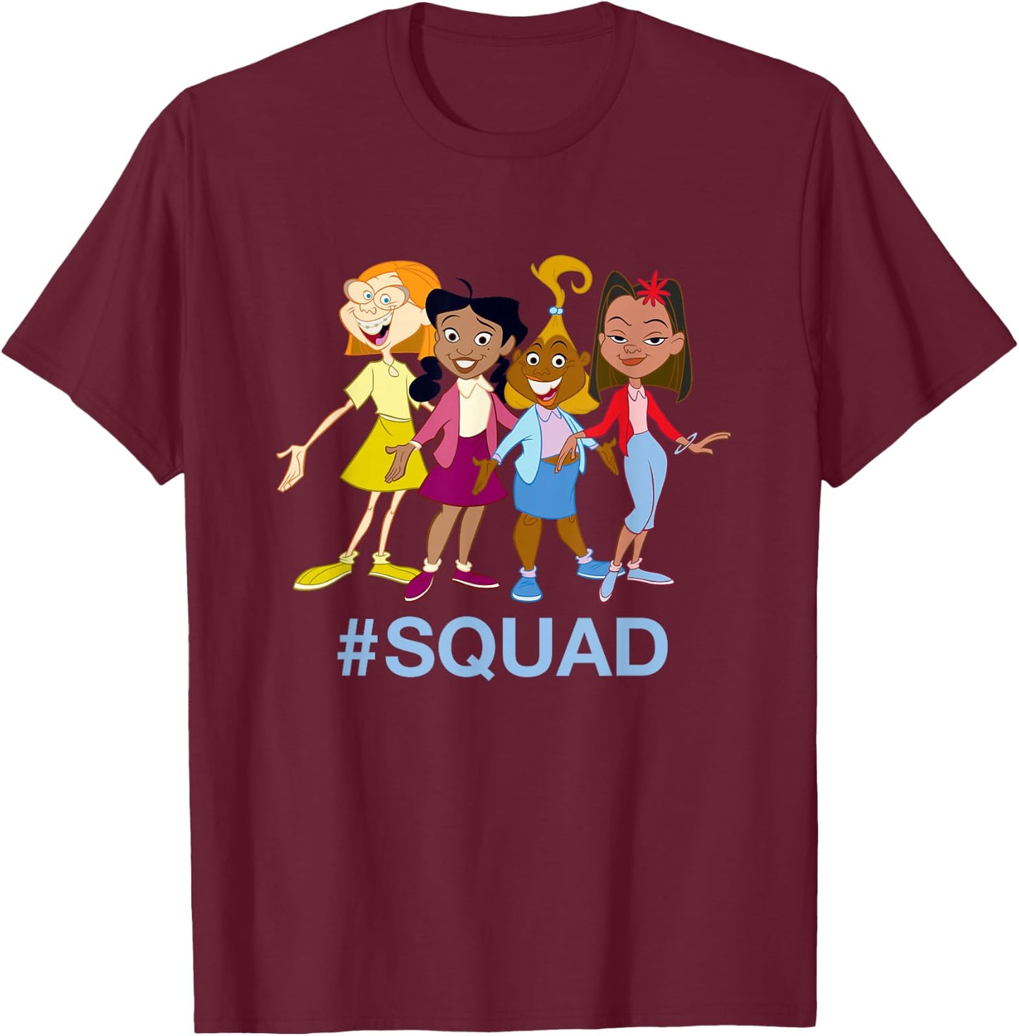 Disney Channel The Proud Family #Squad T-Shirt - T-Shirt | Maroon