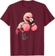 Funny Boxing Flamingo With Pink Gloves Kids Adults T-Shirt - T-Shirt | Maroon