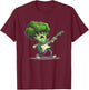 Guitar Broccoli Costume for funny Boys and Girls T-Shirt - T-Shirt | Maroon