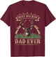 Fathers Day Best Buckin' Dad Ever Deer Hunting Bucking T-Shirt - T-Shirt | Maroon