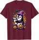 Penguin Coffee Halloween Pumpkin Cute Funny Penguin T-Shirt - T-Shirt | Maroon