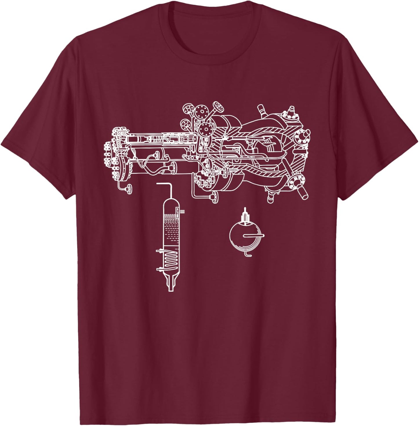 Core Reactor Patent Nuclear Technology Physics Atomic Physics T-Shirt - T-Shirt | Maroon