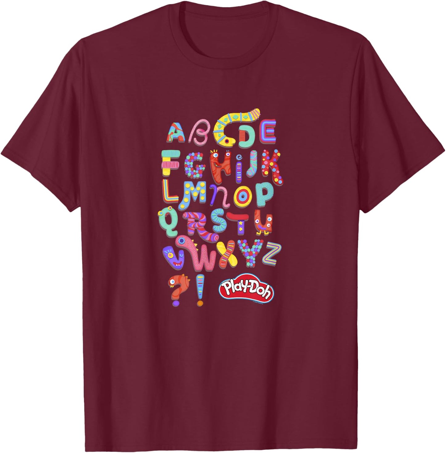 Play -Doh Alphabet Grid T-Shirt - T-Shirt | Maroon