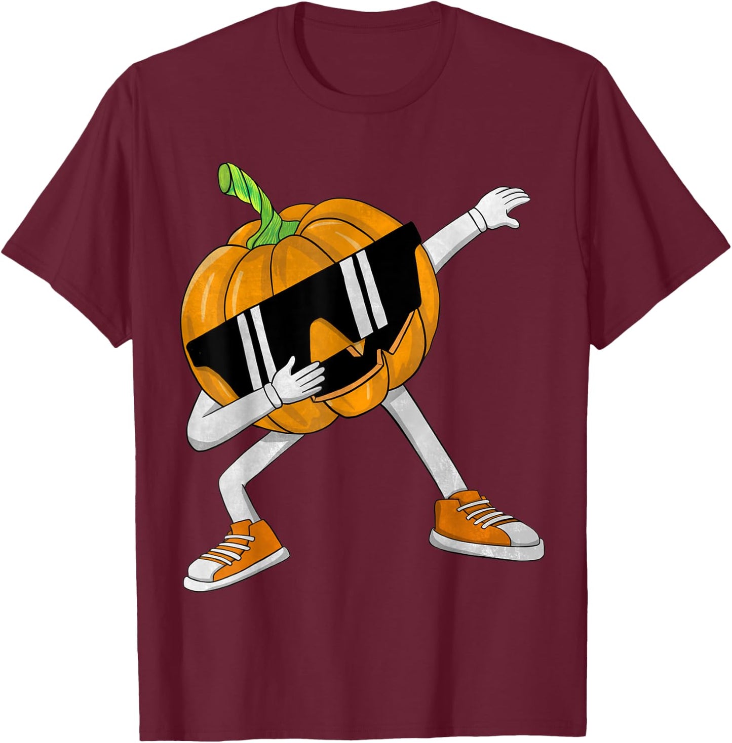 Dabbing Jack O Lantern Halloween Funny Boys Girls Kids Dab T-Shirt - T-Shirt | Maroon